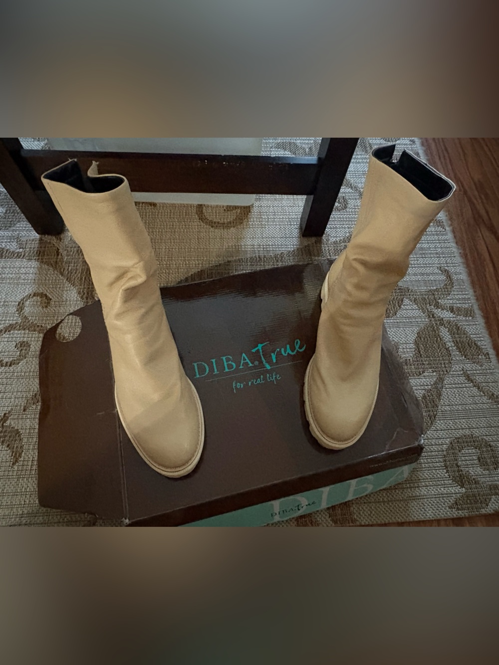 Diba True Women's Tan Calf-High Ultra Soft Leather Boots